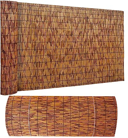 Schilfrohrmatte Premium,Bambus Sichtschutz Balkon,Sichtschutzmatte,Balkon Deko,Bambuszaun,Strohmatten Sichtschutz, für den garten Terrasse, Gartenzäunen,Indoor Deko,Atmungsaktiv,Sonnenschutz ( Size :