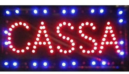 Insegna Luminosa Insegne Luminose A Led Con Scritta Cassa per Attività Negozi