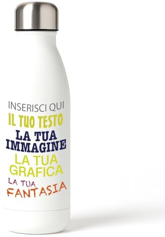 Gruppo Veneziano - Borraccia personalizzata - Borraccia termica acciaio inox 500ml personalizzata - personalizza ora con immagini, testi o nomi