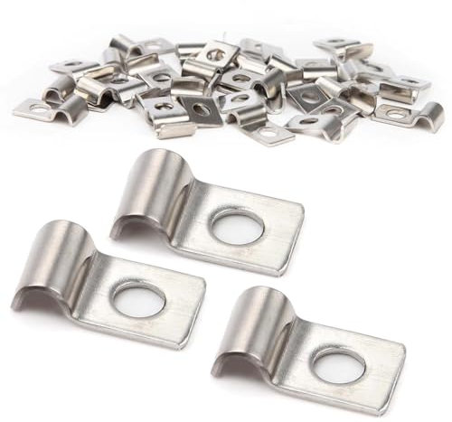 XoeLLe 50 Stück Edelstahl Rohrschellen, Hochleistungs Kabelschellen, Rohrschellen für Rohre oder Kabel mit Ø 4-5 mm
