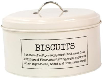 Sharplace Conteneur de Stockage de Biscuits en, boîte de Stockage de Bonbons Ronde décorative multifonctionnelle, boîte de Rangement en métal pour