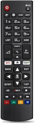 Remplacement Télécommande LG AKB75095308, Télécommande Universelle LG Compatible avec Tous Les Téléviseurs LG Smart TV/LCD/LED/4K/8K, Aucune Configuration Requise, Bouton Raccourci Netflix Inclus