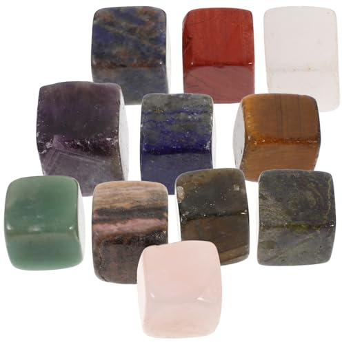 Mobestech 11pcs Reusable Crystal Ice Cubes Set Non Diluting Whiskey Stones for Wine and Cocktails Quick Cooling Beverage Chillers Compact Portable Design for Parties and Home Use