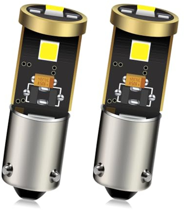 Ruiandsion 2 luci LED BAY9S H21W Canbus 12-24V, super luminose, Chipset 3030 3SMD, luce bianca, per indicatore di direzione auto, luce di retromarcia, lampadina di scorta