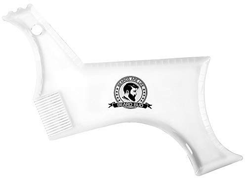 Beard Shaping-Werkzeug Mit Styling-Schablone Und Integriertem Kamm Für Perfect Line Up & Kanten - Bart Shaper Stencil Mit Trimmer Oder Razor Für Ihren Gesichtsbehaarungsstil