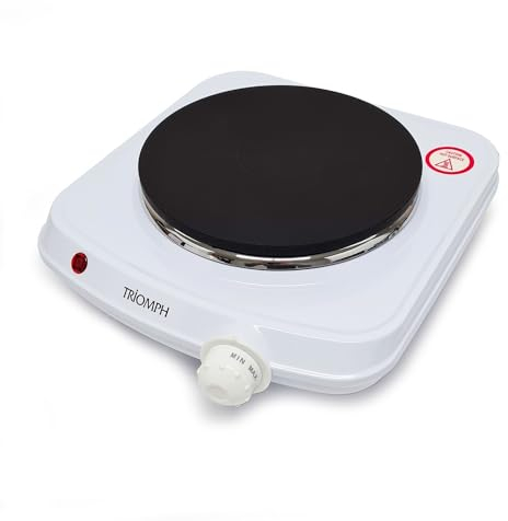 Plaque de Cuisson électrique posable 1500W TRIOMPH - 1 foyer - Blanche ETF2146