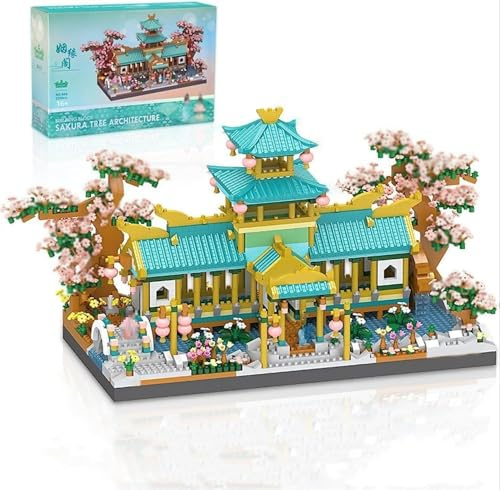 APRILA Mini Bloc de Construction pour Architecture des Jardins Chinois, 2350 pièces Pavillon du Mariage Jeu de Construction, Briques de Construction Compatible avec Technic, Cadeaux pour Adultes