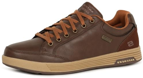 Skechers Cavell Sparkman- Tenis para Hombre, Chocolate sintético, 42 EU