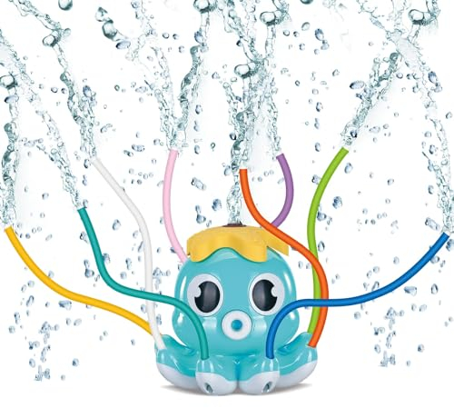 Tosekry Jeux d'Eau Exterieur - Jouet Enfant 3-8 Ans, Aire de Jeux Piscine (Bleu)