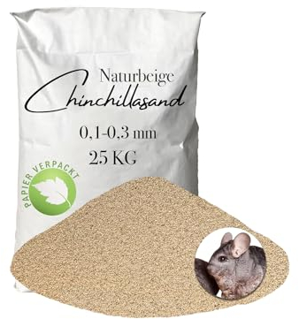 Aquagran Chinchilla Sand 25 kg Beiger Badesand 0,1-0,3 mm Sandbad hocherhitzt keimfrei samtweich