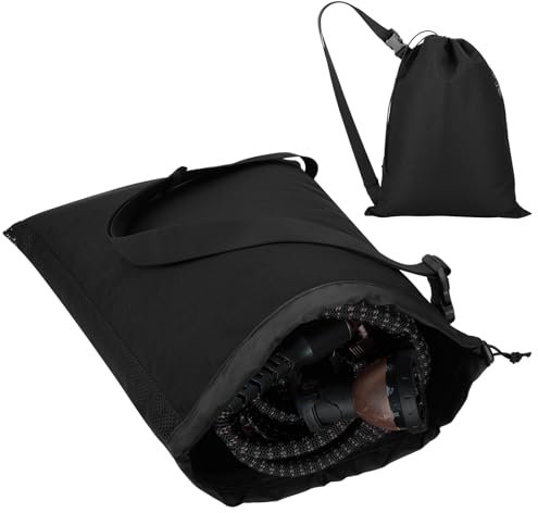 Cosmos Expandable Garden Hose Storage Bag Heavy Duty Water Hose Organizer Portable Extension Hose Holder Carrying Case with Drawstring Closure, Carry Bag Only (Hose Not Included)