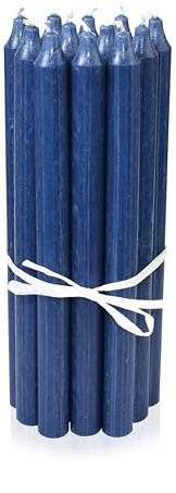 LUMELY Lot de 12 bougies à tige danoises de qualité supérieure - Bleu lavande - Hauteur : 29 cm - Diamètre : 2,2 cm - Durée de combustion : environ 14 heures - Bougies cylindriques - Bougies
