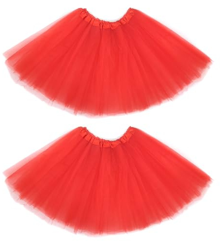 ZXTGBQ 2 Stücke Tutu Adulte, 3 Couches Tulle Jupe Ballerine, Jupe Tutu Femme, Adulte Adolescent Parti, 80 90 Fête Halloween Carnaval Costume De Fête
