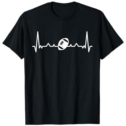 Idée Cadeau Rugbyman Heartbeat Rugby battement de coeur T-Shirt