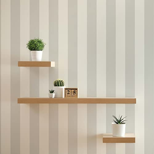 TADESSI Tapete Streifen Pierre M1-No.711 Vliestapete Grau Weiß Streifentapete für Wohnzimmer Schlafzimmer Küche