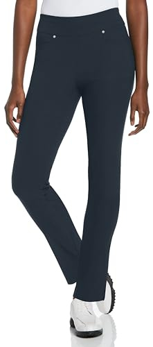 PGA Tour Women's Tummy Control Pull-on Waistband Golf Pants, Navy, 3X-Large Plus