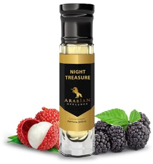 Arabian Opulence FR183 NATTTREASURE Roll-on parfymolja | Koncentrerad doft kroppsolja | Långvarig oljebaserad parfym för kvinnor | Resestorleksflaska alkoholfri (6 ml)