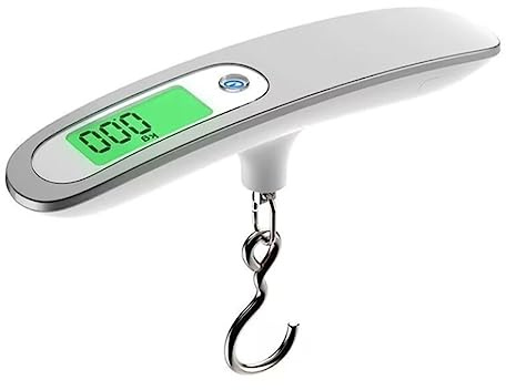 Luggage Scale, 50kg Hand Hanging Portable Travel Scale with Hook Electronic Baggage Weight Measuring Digital Weighing