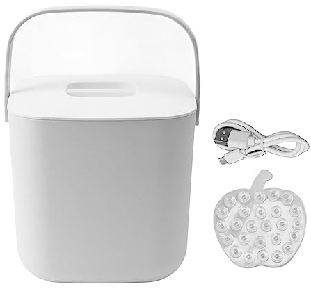 Xcello Mini Lavavajillas Portátil De Encimera, 18W, 8,5V, 2A, 2000mAh, Para Vajilla, Fruta Y Verdura(7.9in*8.3in*8.3in-Blanco)