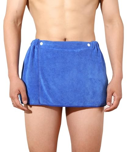 ILiemao Toalla Sauna para Hombre, Toalla de Sauna con Cierre de Gancho y Bucle de Banda Elástica, Toallas Gimnasio para Sauna Fitness Playa Baño(M2,30x140 cm)