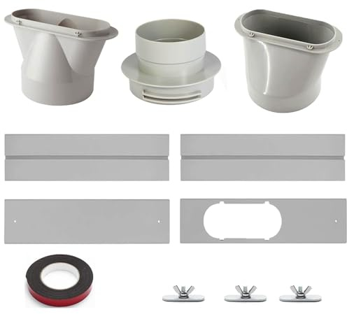 BAFOLLGY Window Dryer Vent Kit, Fit for Sliding Windows,for 4''/5''/6'' Duct Hose, for Warm Air Ducts, Portable Air Conditioners, Dryers, Grow Rooms Ventilation and Exhaust