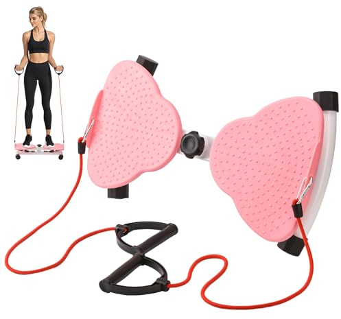 LTFIOON Twist Disc Board, roterande träningsskiva, twist, midjeträningsskiva, för midje- och höftövningar, kroppsformning, midjeträningsskiva, fitness (rosa)