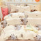 Nayoroom Bettwäsche 135x200 Baumwolle Beige mit Braun Blätter Frühling Bettbezug Set 2teilig Vintage Landhausstil Style Einzelbett 100% Baumwoll Deckenbezug und Kissenbezug 40x80 Reißverschluss