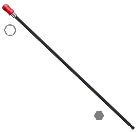 LIXSAZSE Rallonge de porte-embout long pour les tâches de perçage de précision Rallonge de foret en acier inoxydable en métal Rallonge de foret flexible