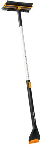 Fiskars teleskop-snöborste och isskrapa, roterande