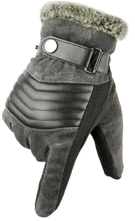 WMAMBZNDHP Guantes de Invierno cálidos for Hombre con Pantalla táctil, Guantes Casuales, Mitones for, Dedo Completo for Deportes al Aire Libre(A Brown)