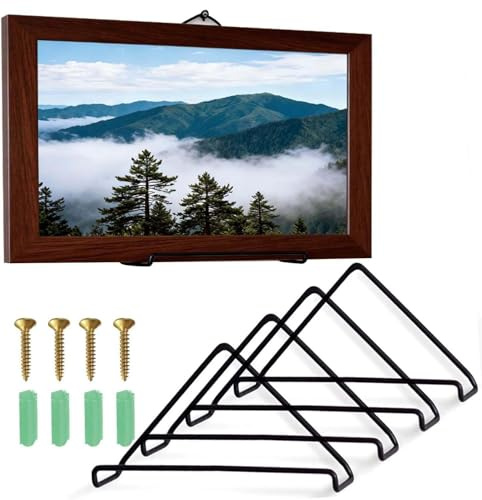 CDDCWZ Set di 4 supporti da parete per dischi in vinile, mensole per dischi in vinile, mensola espositiva, supporto per dischi, supporto da parete per dischi in vinile (nero)