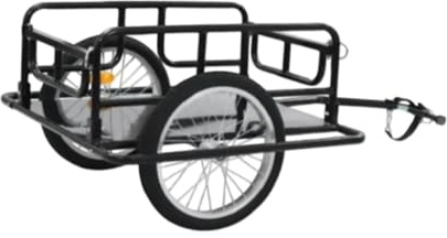 wueiooskj Cykelkärra Robusta Järnplattor Stålrör Utomhusvagnshållare Enkel att installera 39 cm hjul 50 kg lastbärande cykelkärra Järnplattor och