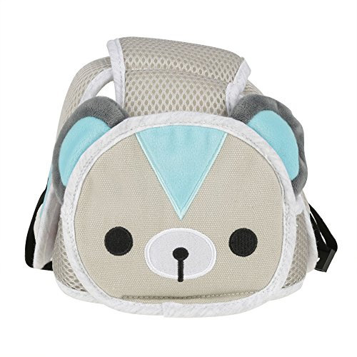Sombrero de Seguridad Para Niños Pequeños Gorro Infantil Anticaída Casco de Seguridad Ajustable Sombrero de Protección Para La Cabeza Para Niños Para Caminar Gatear(42.00 * 20.00 * 10.00cm-Oso)