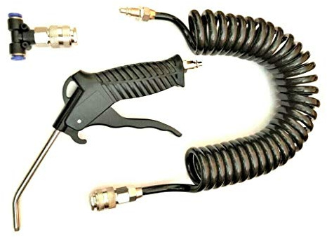 Tryckluftspistol 5 m spiralslang T-stycke utloppspistol luftpistol lastbil