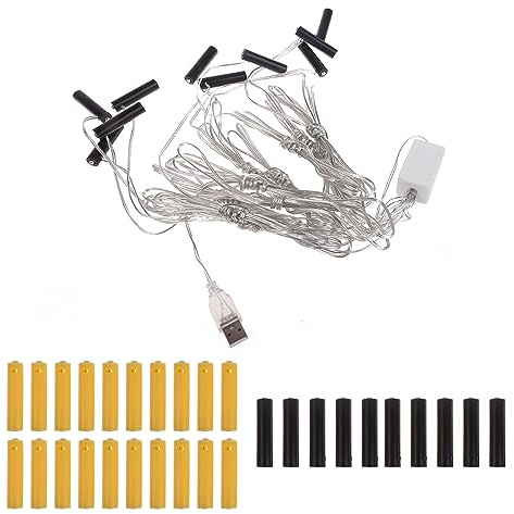 Angelluck - Eliminatore di batterie AAA, 4,5 V e 3 V, accessorio trasformatore per candele elettroniche, giocattoli elettrici e luci (10)
