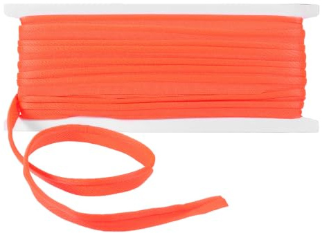 Kvartsman bomullspassband, 10 m × 10 mm brett snedband sömband band band för gör-det-själv hantverk flaggirlang skräddare förkläde hantverk sömnad, orange