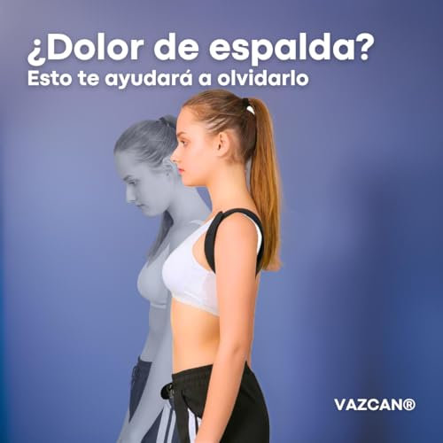 Vazcan® Correcteur de posture du dos - Confortable et réglable, corrige la posture et soulage les douleurs, idéal pour le travail et l'exercice, matériau résistant et rembourré, facile à utiliser,