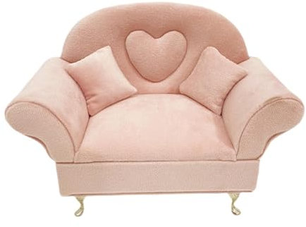 MagiDeal Minisofa im Maßstab 1/6, Puppenhausmöbel, Schmuckschatulle, Schmuckaufbewahrung, Miniaturhaussofa, süßer Organizer, Samtaufbewahrung