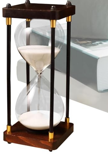 Dekorativt timglas – 60 minuters timglas, | Timglas prydnad med sand 60 minuter, nautisk sandklocka timer dekoration för bordsbok hylla skoldekoration