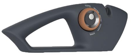 Fleymu Aiguiseur de Couteaux 5 en 1 Professionnel - Pierre en Carbure de Tungstène & Céramique, Système d’Affûtage Précis pour Couteaux de Cuisine/Ciseaux, Design Anti-Dérapant Gris Anthracite