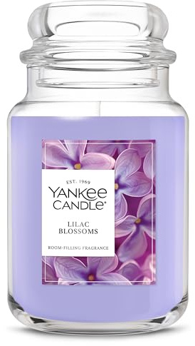 Yankee Candle Lilac Blossoms Scented Candle, 22oz Large Jar with up to 150 Hour Burn Time, Giftable, Birthdays