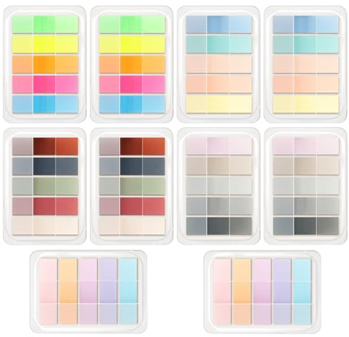 WAIPINHUI Notes adhésives, lot de 1000 feuilles - Marqueurs autocollants transparents - Notes adhésives transparentes - Flèches transparentes - Onglets d’index pour le marquage des pages