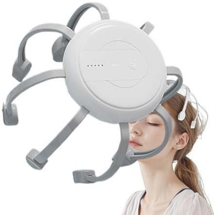 Masseur électrique du cheveu : masseur de tête rechargeable, forme de pieuvre du masseur capillaire vibrant | Castreur de cheveux à 360 degrés avec 8 griffes