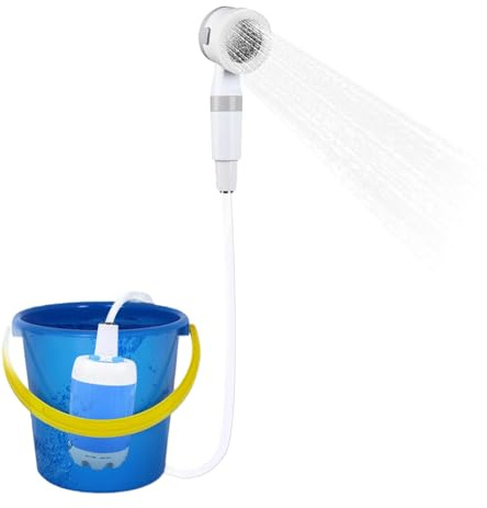 Yulokdwi Bomba De Ducha Portátil, Ducha de Viaje Recargable 5000mAh, Rociador De Agua Impermeable Equipo Para Camping Para Lavado Y Limpieza En Al Aire Libre Viajes Baños Senderismo Playa