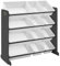 SONGMICS Children's Toy Storage Unit, Kid’s Toy Organiser, Playroom Display Stand Unit with 12 Removable PP Container Boxes, Dark Grey and White, 86 x 26.5 x 78 cm GKR04GY