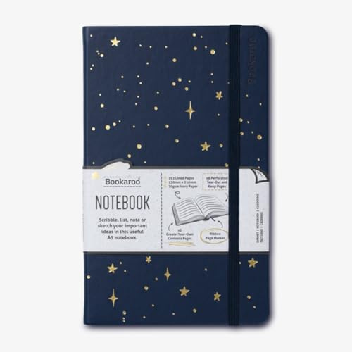 IF Bookaroo Carnet de notes Motif lune et étoiles Format A5