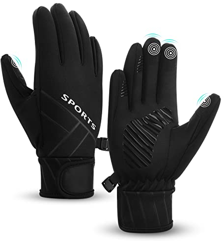 Homord Handschuhe Kinder - Fahrradhandschuhe Kinder Winter, Touchscreen Reithandschuhe Winterhandschuhe für Jungen und Mädchen, Wasserdicht Softshell MTB Handschuhe für 6-14 Jahre