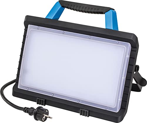 as - Schwabe OPTILINE LED Baustrahler 45 W 3800 Lumen - 2 Schutzkontaktsteckdosen - Mobiler Scheinwerfer - 3m Kabel - Arbeitsleuchte mit 3 Schaltstufen - extrem robust - IP54, 46345