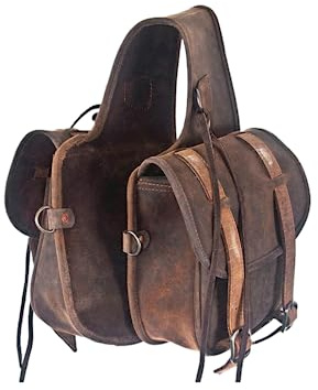 Borsa da sella in pelle con cinghie e fibbie in ottone/SS per cavalli/borsa da sella per cavalli/borsa da sella per cavallo ME-WSB-030