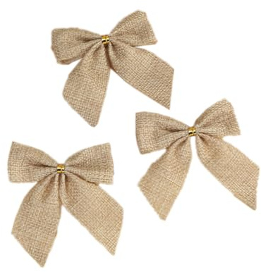 Wambere 20 piezas de lazos para árbol de Navidad, lazos de Navidad, decoración de lazos, cascabeles, adorno para árbol de Navidad, lazos decorativos para decoración de árbol de Navidad, boda
